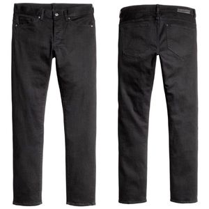 H&M men's 32/32 low rise slim black jeans